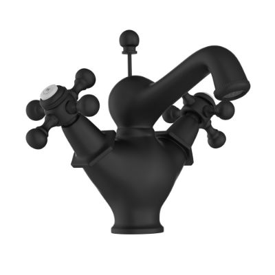 Picture of Central Hole Basin Mixer with popup waste - Black Matt