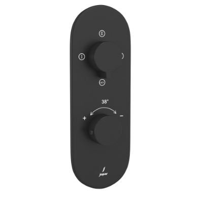 Picture of Aquamax Thermostatic Shower Mixer With 3-Way Diverter - Black Matt