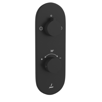 Picture of Aquamax Exposed Part Kit of Thermostatic Shower Mixer with 2-way diverter - Black Matt