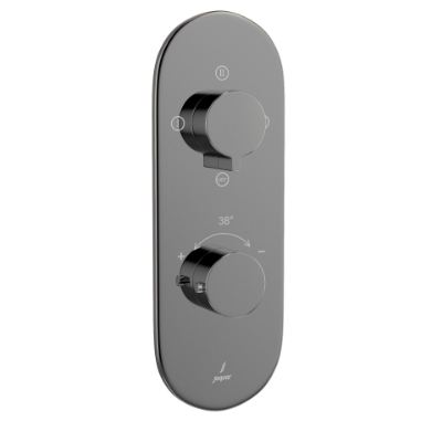 Picture of Aquamax Thermostatic Shower Mixer With 3-Way Diverter - Black Chrome