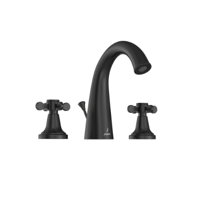 Picture of 3-Hole Basin Mixer with Popup Waste System - Black Matt