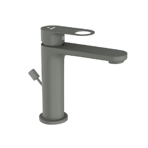 Picture of Single Lever Basin Mixer with Popup -Graphite