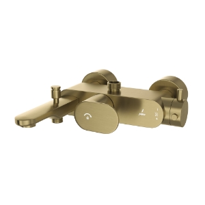 Picture of Exposed Thermostatic Bath & Shower Mixer 3-in-1  System - Antique Bronze