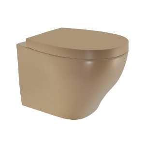 Picture of Rimless, Blind Installation Wall Hung WC - Beige Matt