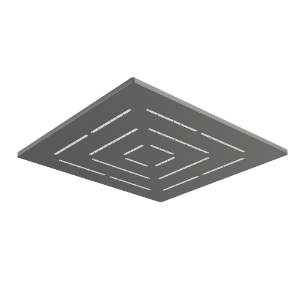 Picture of Square Shape Single Flow Maze Overhead Shower - Graphite