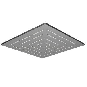 Picture of Square Shape Single Flow Maze Overhead Shower - Black Chrome