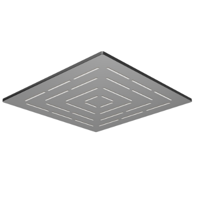 Picture of Square Shape Single Flow Maze Overhead Shower - Black Chrome