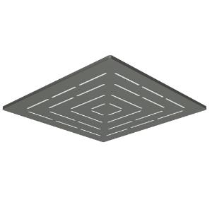 Picture of Square Shape Single Flow Maze Overhead Shower - Graphite
