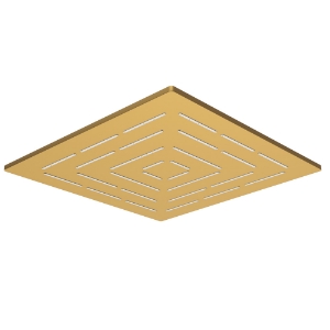 Picture of Square Shape Single Flow Maze Overhead Shower - Gold Matt PVD