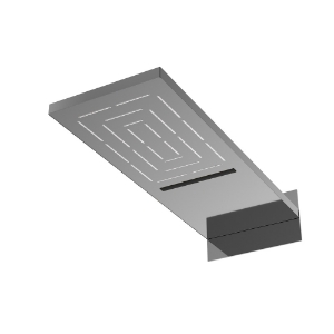 Picture of Water Fall Overhead Shower - Black Chrome