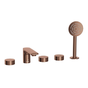 Picture of 5-Hole Bath Tub Mixer - Blush Gold PVD