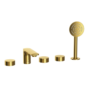 Picture of 5-Hole Bath Tub Mixer - Gold Bright PVD