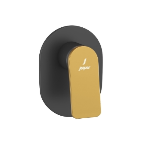 Picture of Single Lever Exposed Parts Kit of Deusch Mixer - Lever: Gold Matt PVD | Body: Black Matt