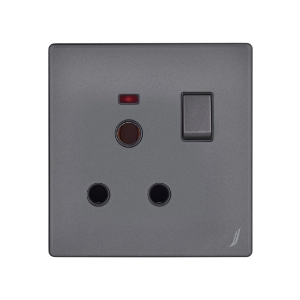 Picture of 16A Switched Socket With Indicator - Grey