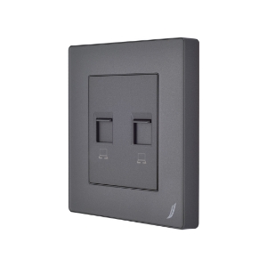 Picture of Double Computer Socket - Grey