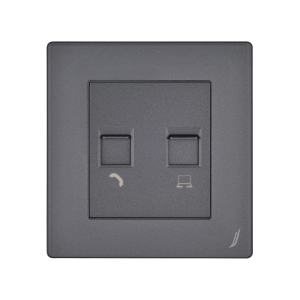 Picture of Telephone & Computer Socket - Grey