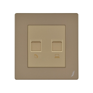 Picture of Telephone & Computer Socket - Gold