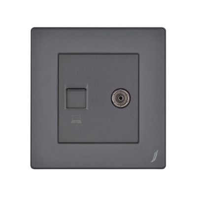 Picture of Television & Computer Socket - Grey