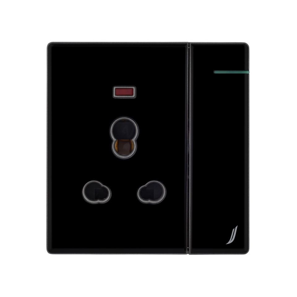Picture of Three Pin Socket With Indicator And Big Switch 