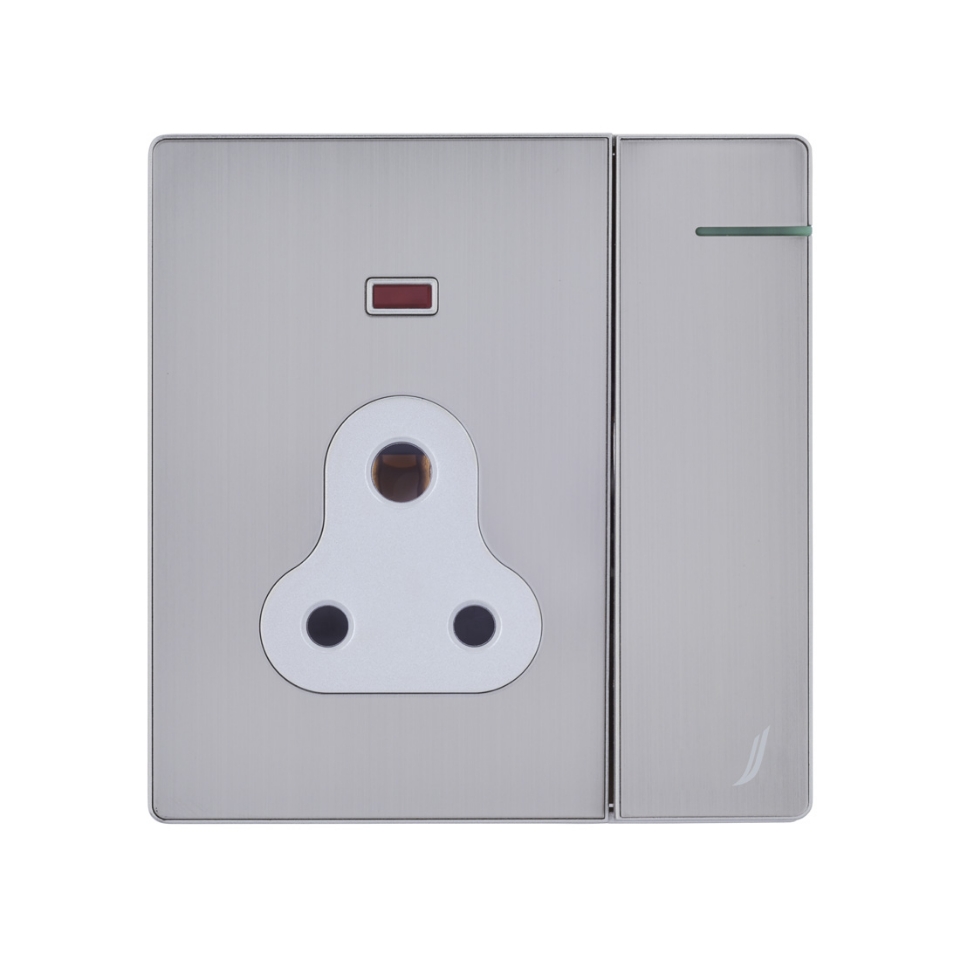 Picture of Three Pin Socket With Indicator And Big Switch