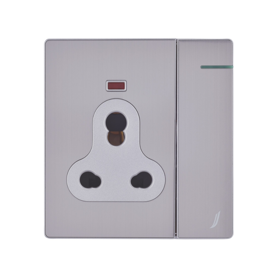 Picture of Three Pin Socket With Indicator And Big Switch