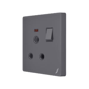 Picture of 16A Switched Socket With Indicator - Grey