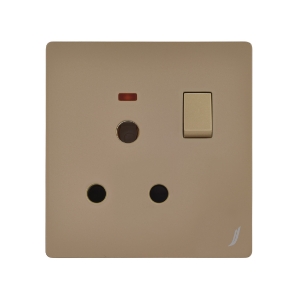 Picture of 16A Switched Socket With Indicator - Gold