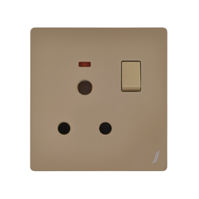 Picture of 16A Switched Socket With Indicator - Gold