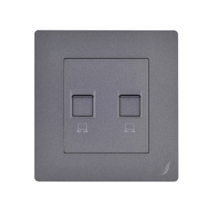 Picture of Double Computer Socket - Grey