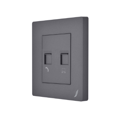 Picture of Telephone & Computer Socket - Grey