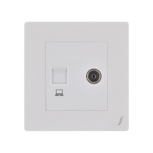 Picture of Television & Computer Socket - White