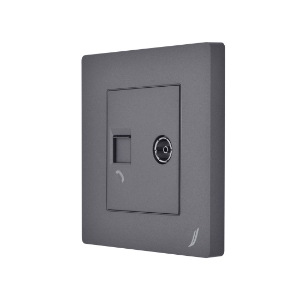 Picture of Television & Telephone Socket - Grey