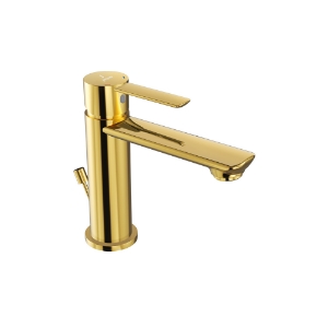 Picture of Single Lever Basin Mixer with Popup Waste - Gold Bright PVD