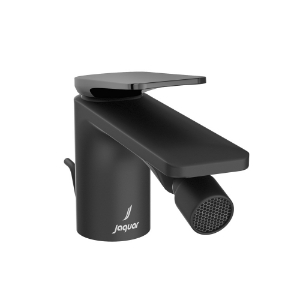 Picture of Single Lever 1-Hole Bidet Mixer with Popup Waste System - Lever: Black Chrome | Body: Black Matt