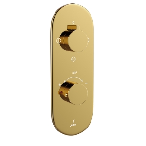 Picture of Aquamax Exposed Part Kit of Thermostatic Shower Mixer with 2-way diverter - Gold Bright PVD