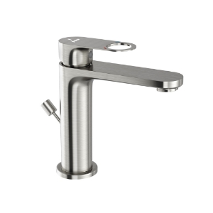 Picture of Single Lever Basin Mixer with Popup -Stainless Steel