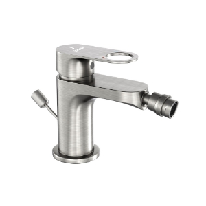 Picture of Single Lever 1-Hole Bidet Mixer with Popup Waste System - Stainless Steel